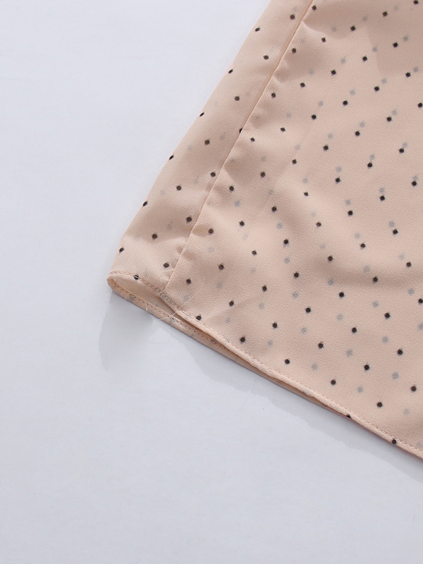 TWOTWINSTYLE V Neck Bell Sleeve Spliced Ruffles Wave Point Elegant Shirt