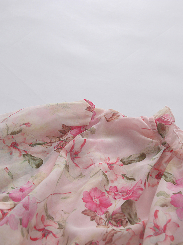 TWOTWINSTYLE Stand Collar Patchwork Ruffles Designer Dress