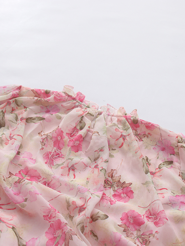 TWOTWINSTYLE Stand Collar Patchwork Ruffles Designer Dress