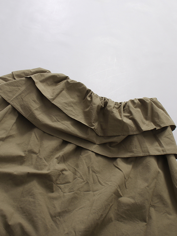 TWOTWINSTYLE Loose Spliced Ruffles Vintage Strapless Dress