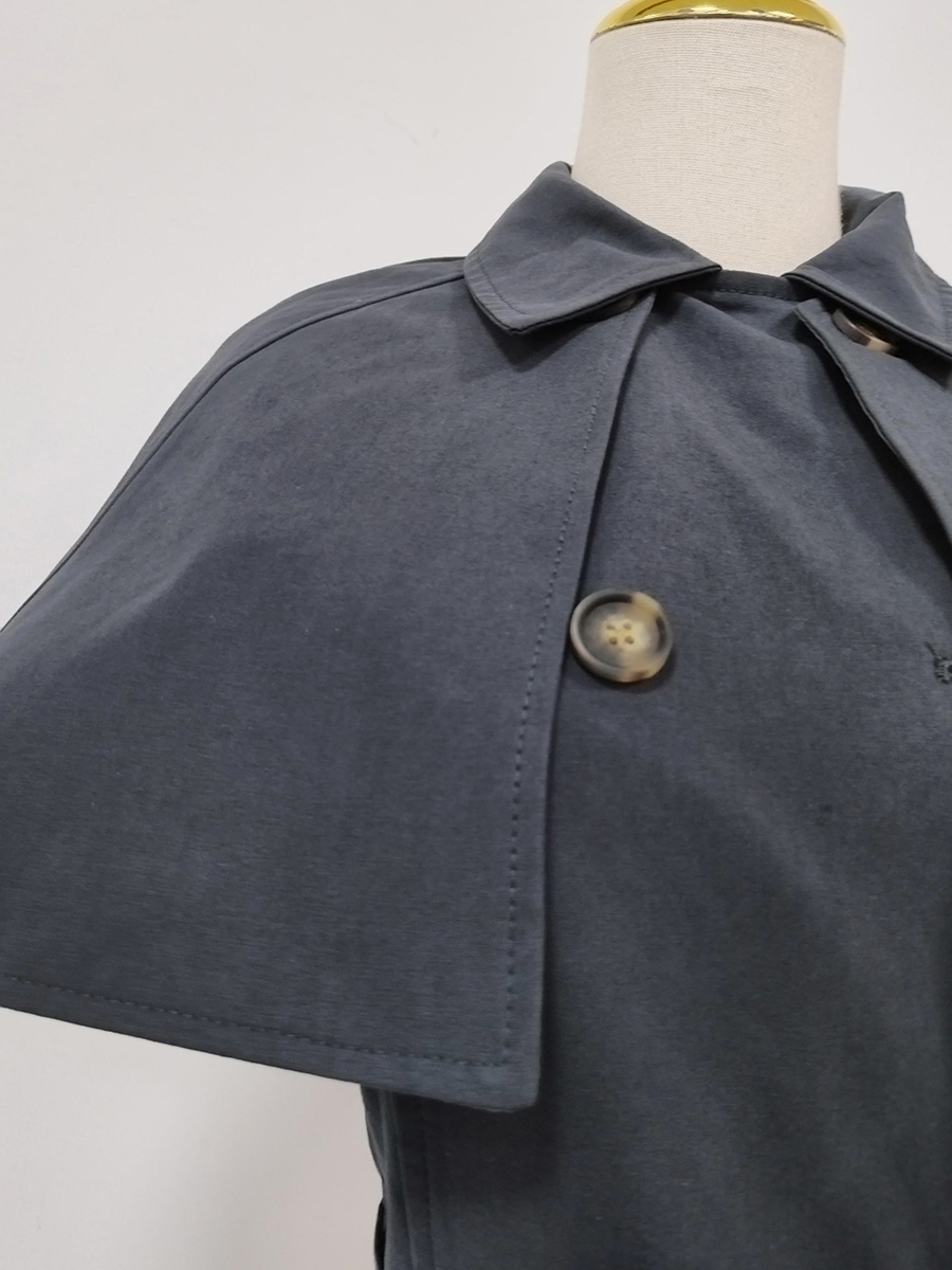 TWOTWINSTYLE Lapel Spliced Shawl Double Breasted Belt Chic Jacket