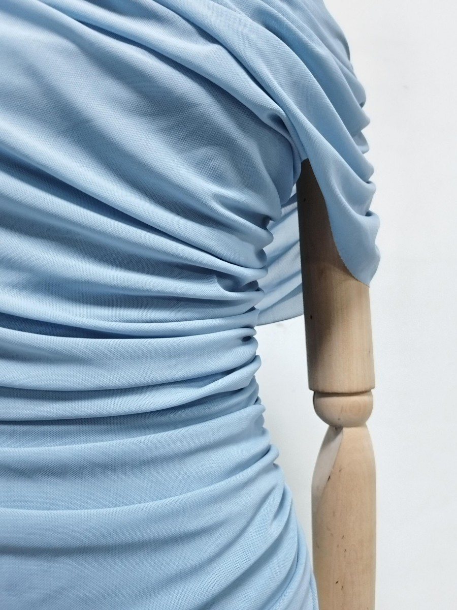 TWOTWINSTYLE Cross Wrap Asymmetric Tunic Chic Top
