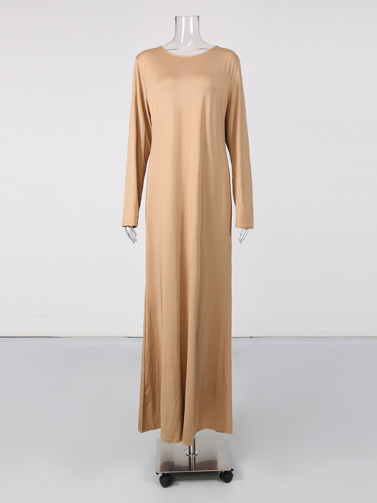TWOTWINSTYLE Loose Stand Collar Spliced Mesh Fashion Dress