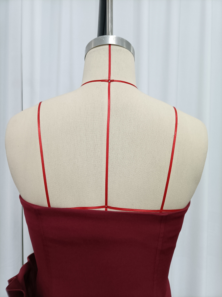 TWOTWINSTYLE Off Shoulder Asymmetrical Hem Design Dress