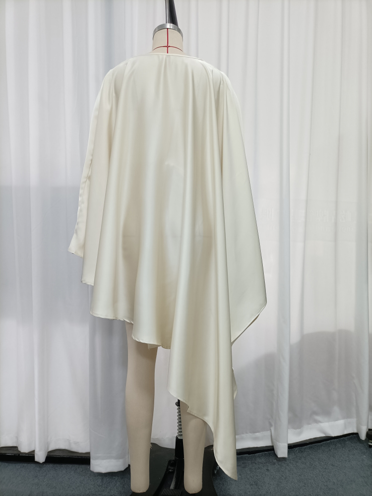 TWOTWINSTYLE Round Neck Asymmetrical Casual Shirt