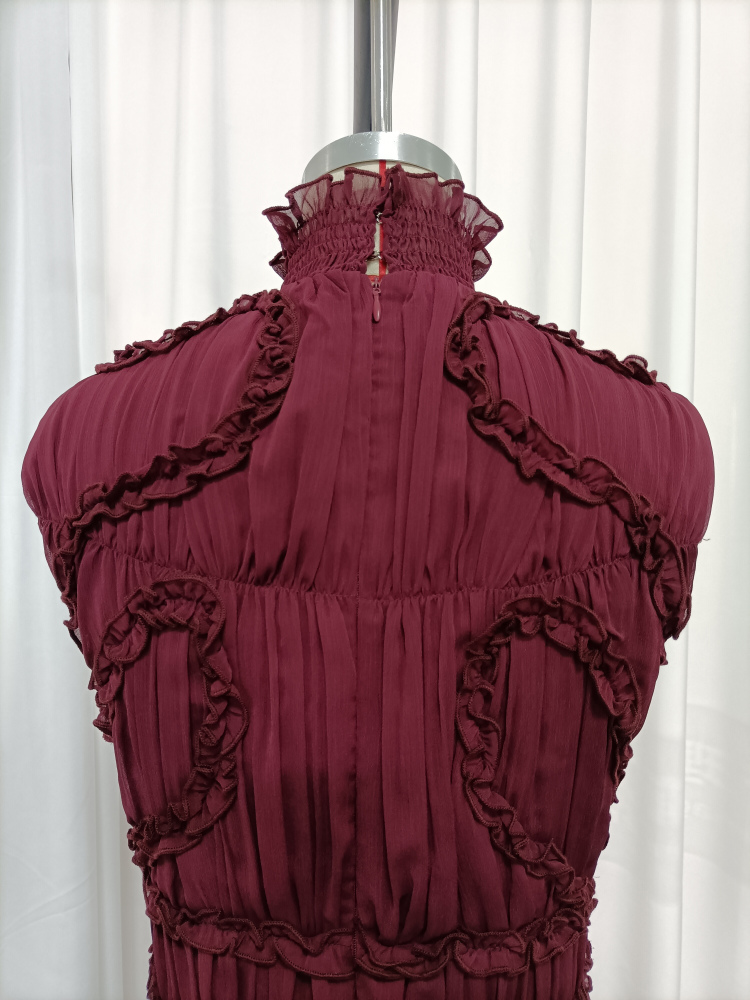 TWOTWINSTYLE Sleeveless Turtleneck Tunic Elegant Dress
