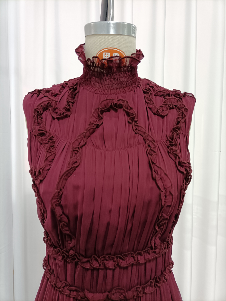 TWOTWINSTYLE Sleeveless Turtleneck Tunic Elegant Dress