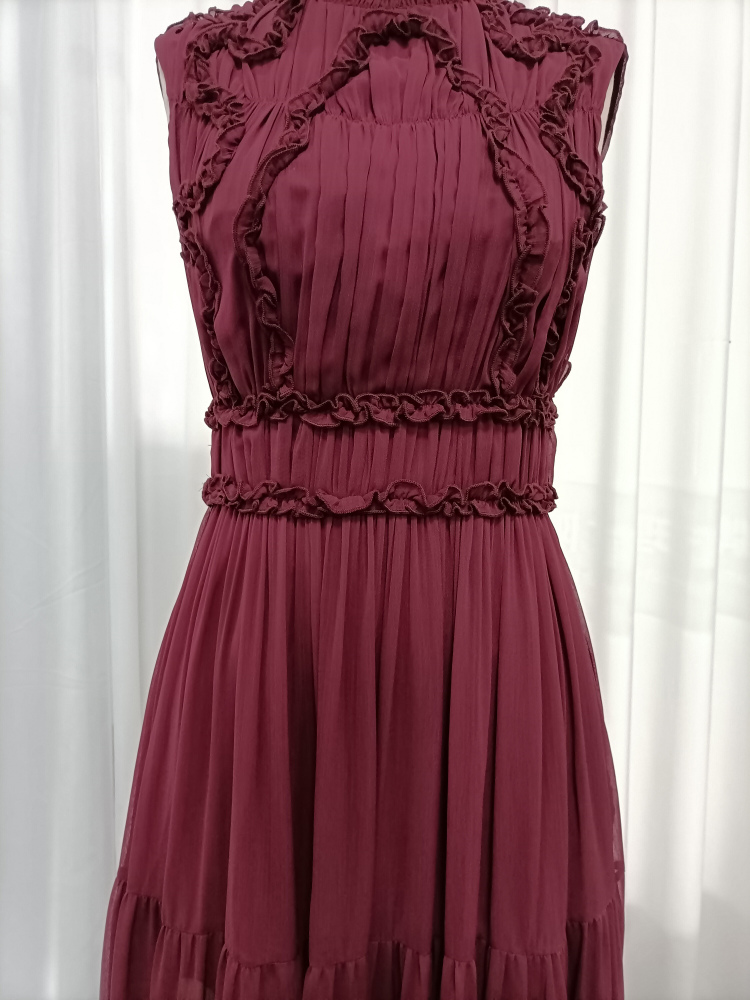 TWOTWINSTYLE Sleeveless Turtleneck Tunic Elegant Dress