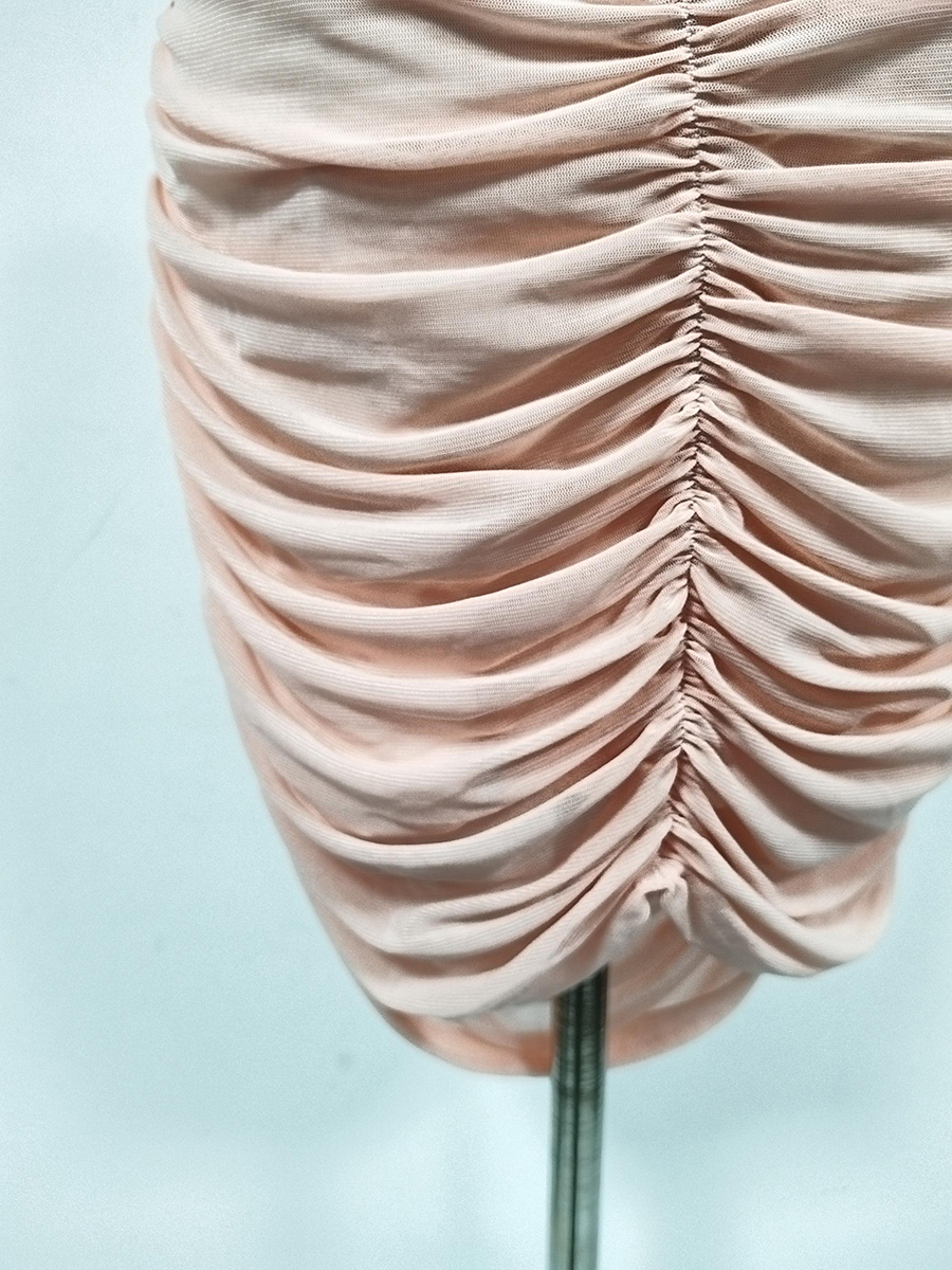 TWOTWINSTYLE Off Shoulder Ruched Irregular Fashion Dress