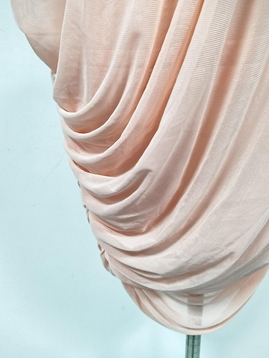 TWOTWINSTYLE Off Shoulder Ruched Irregular Fashion Dress