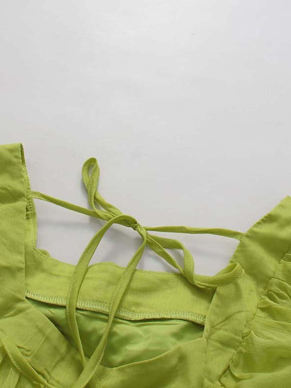 TWOTWINSTYLE Square Neckline Long Sleeve Casual Crop Top