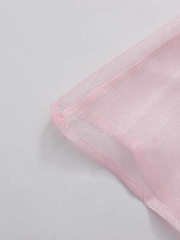TWOTWINSTYLE Puff Sleeve V Neck Tunic Minimalist Dress