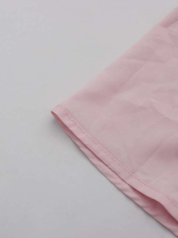 TWOTWINSTYLE Puff Sleeve V Neck Tunic Minimalist Dress