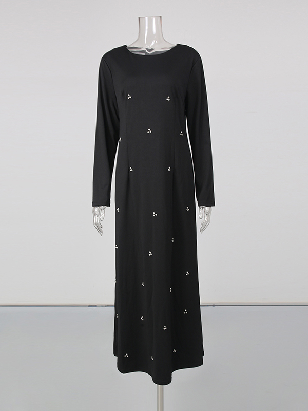 TWOTWINSTYLE Solid Stand Collar Spliced Diamond Designer Dress