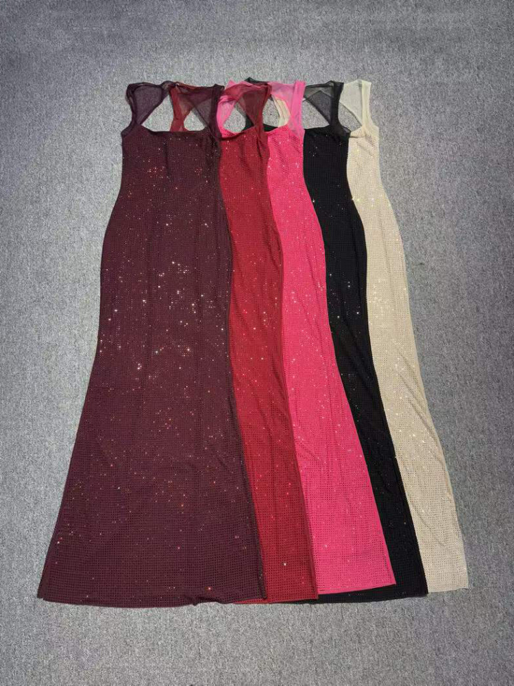 TWOTWINSTYLE Patchwork Sequins Tunic Temperament Dress