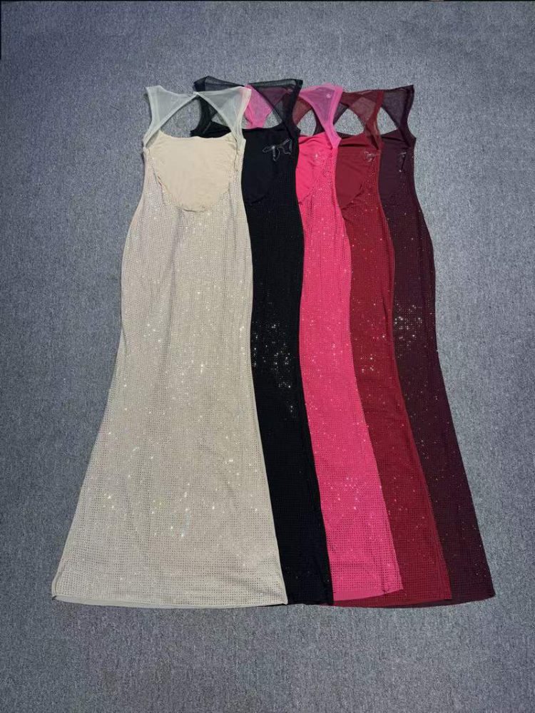 TWOTWINSTYLE Patchwork Sequins Tunic Temperament Dress