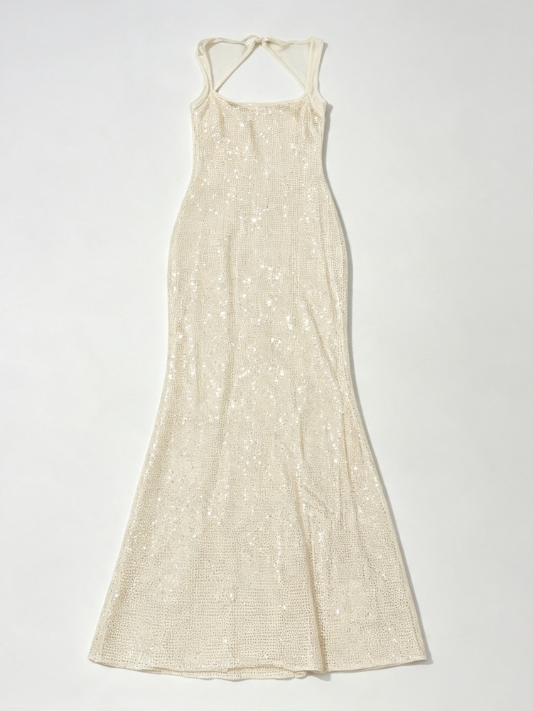 TWOTWINSTYLE Patchwork Sequins Tunic Temperament Dress
