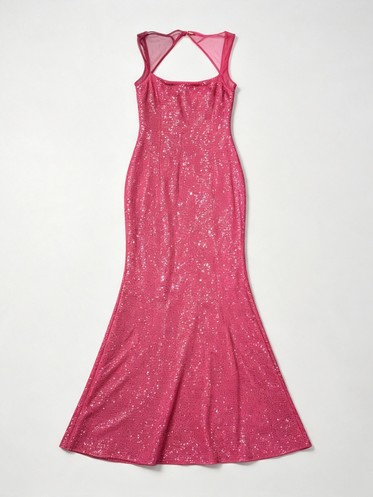 TWOTWINSTYLE Patchwork Sequins Tunic Temperament Dress