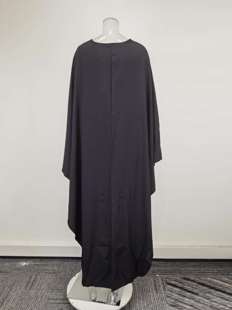 TWOTWINSTYLE Round Neck Asymmetrical Shawl Pleated Dress Elegant Set