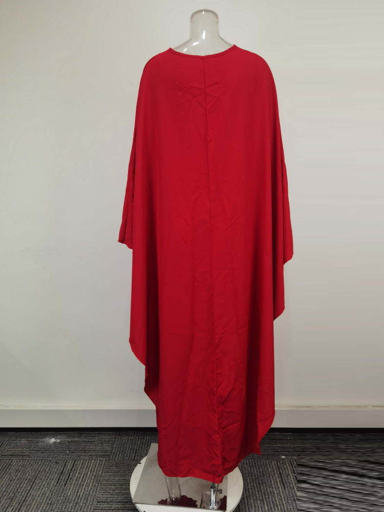 TWOTWINSTYLE Round Neck Asymmetrical Shawl Pleated Dress Elegant Set