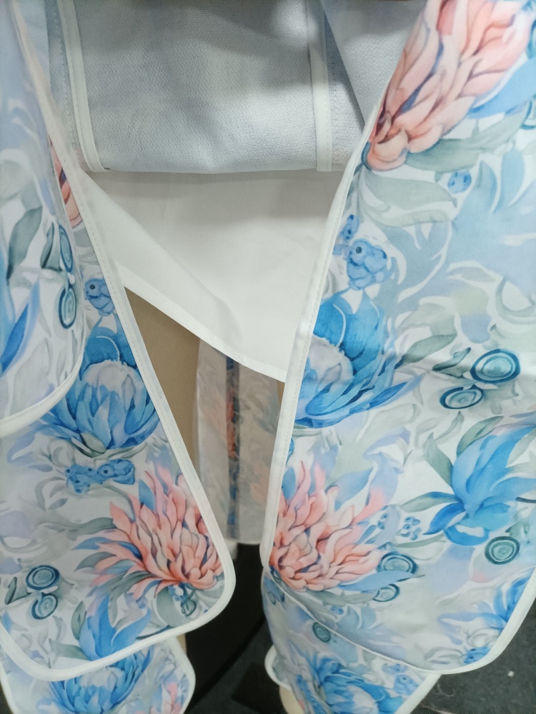 TWOTWINSTYLE Spliced Print Hollow Out Design Camisole Dress
