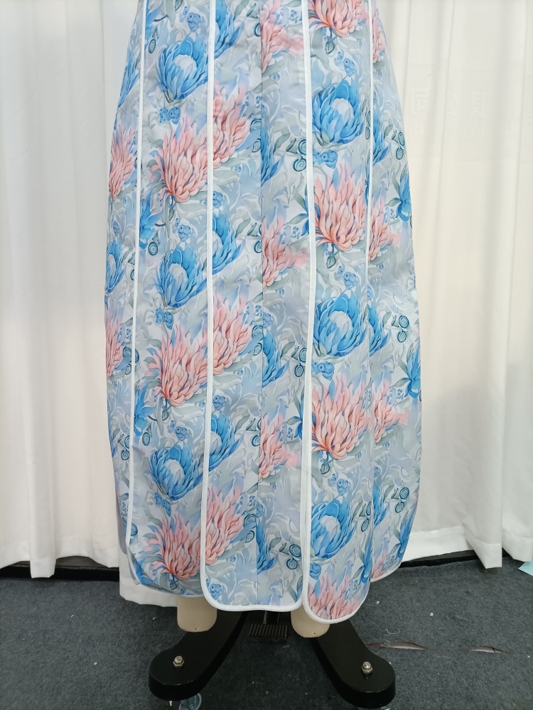 TWOTWINSTYLE Spliced Print Hollow Out Design Camisole Dress