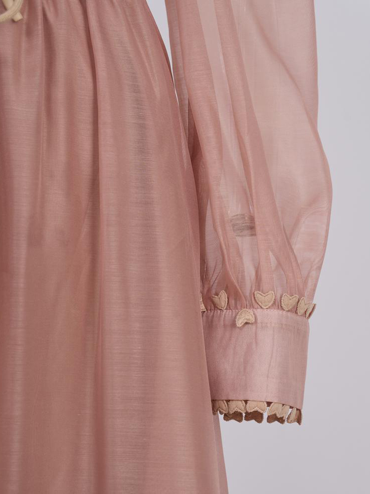 TWOTWINSTYLE Ruffled Stand Collar Tunic Minimalist Dress