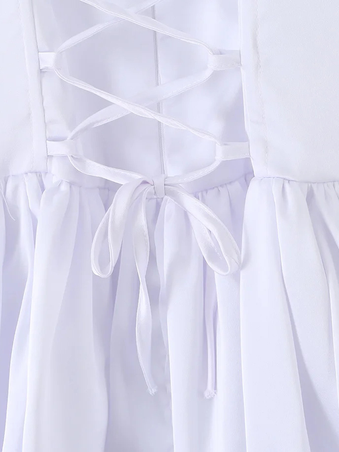 TWOTWINSTYLE Square Neck Corset Bubble Hem Design Dress