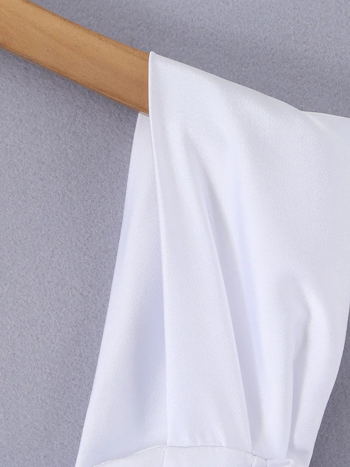 TWOTWINSTYLE Square Neck Corset Bubble Hem Design Dress