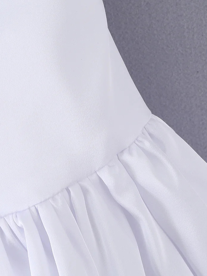 TWOTWINSTYLE Square Neck Corset Bubble Hem Design Dress