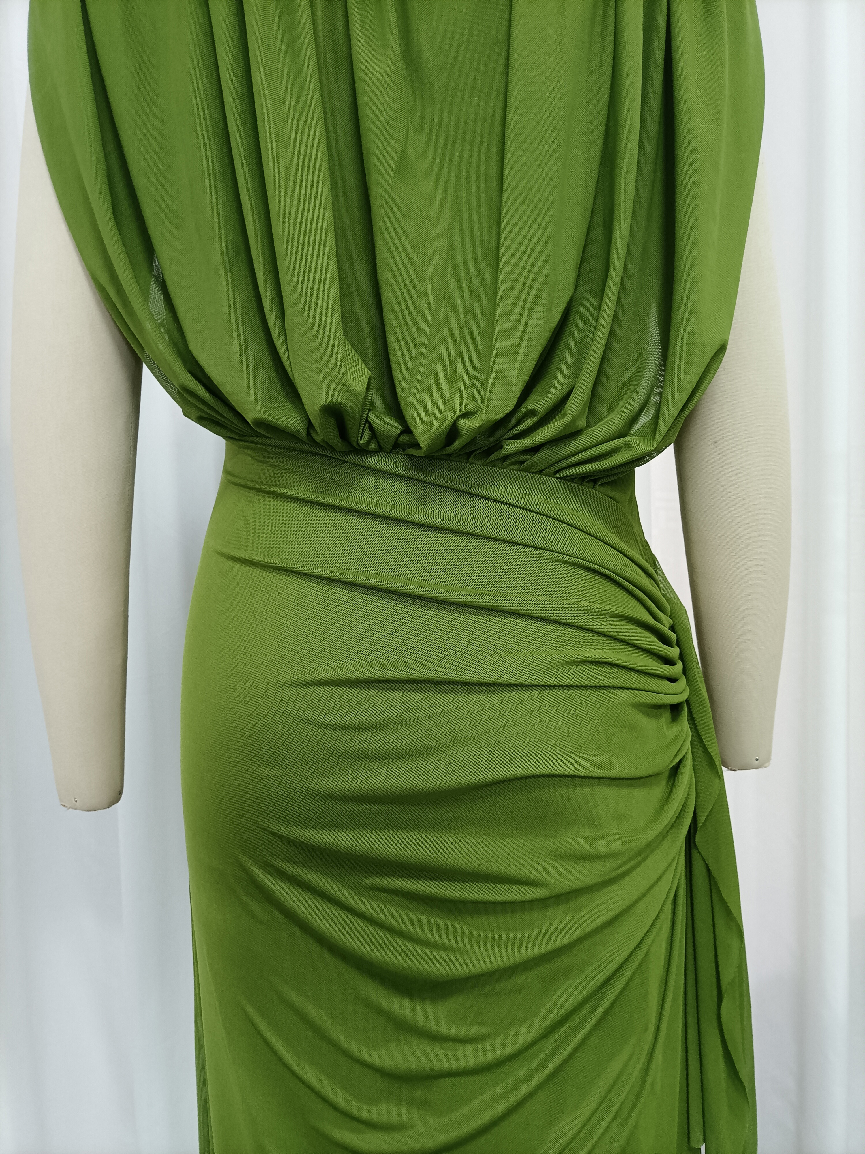 TWOTWINSTYLE Round Neck Sleeveless Side Split Tunic Fashion Dress