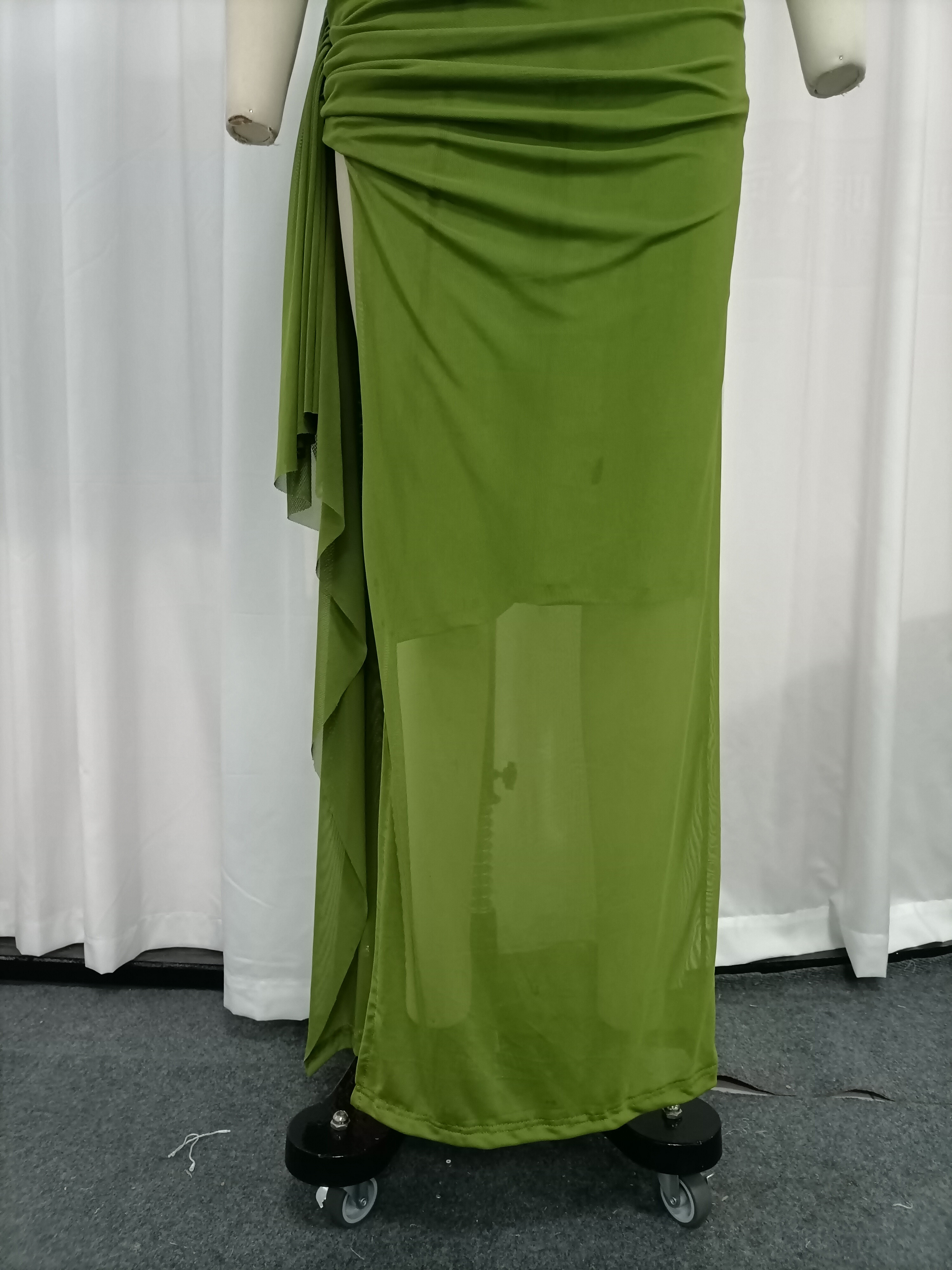 TWOTWINSTYLE Round Neck Sleeveless Side Split Tunic Fashion Dress