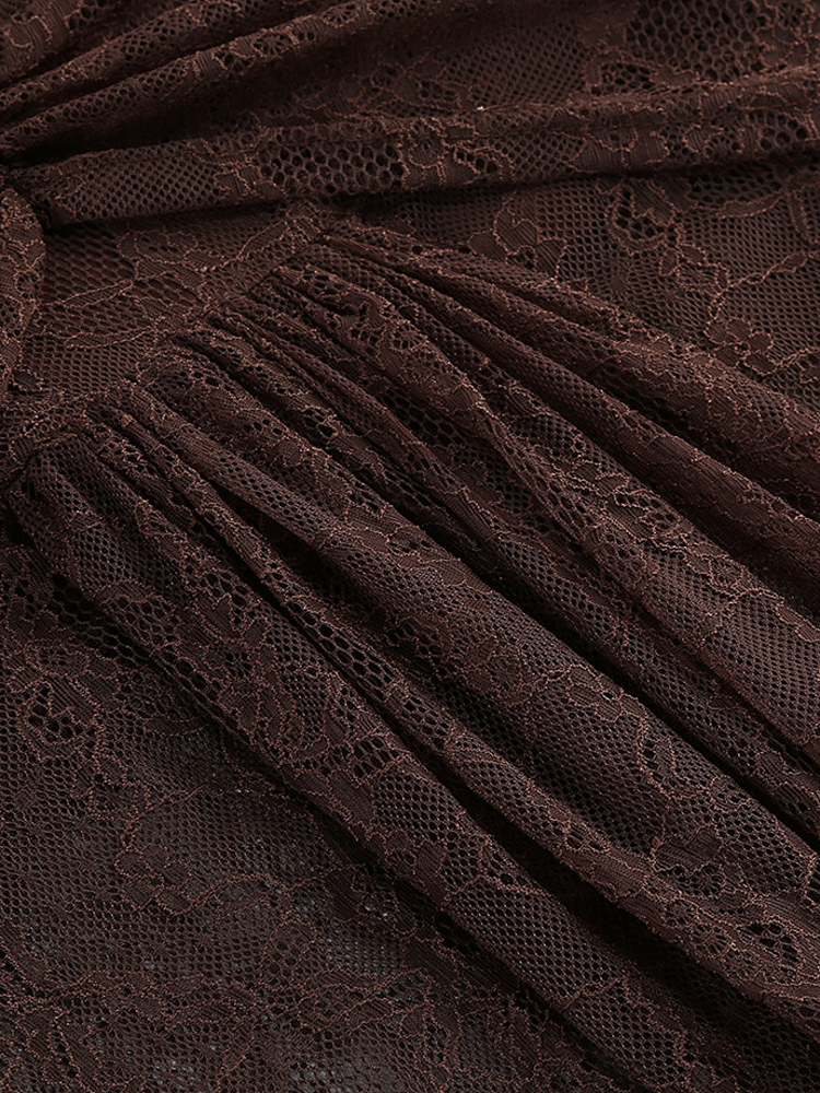 TWOTWINSTYLE Spliced Lace Up Vintage Camisole Dress