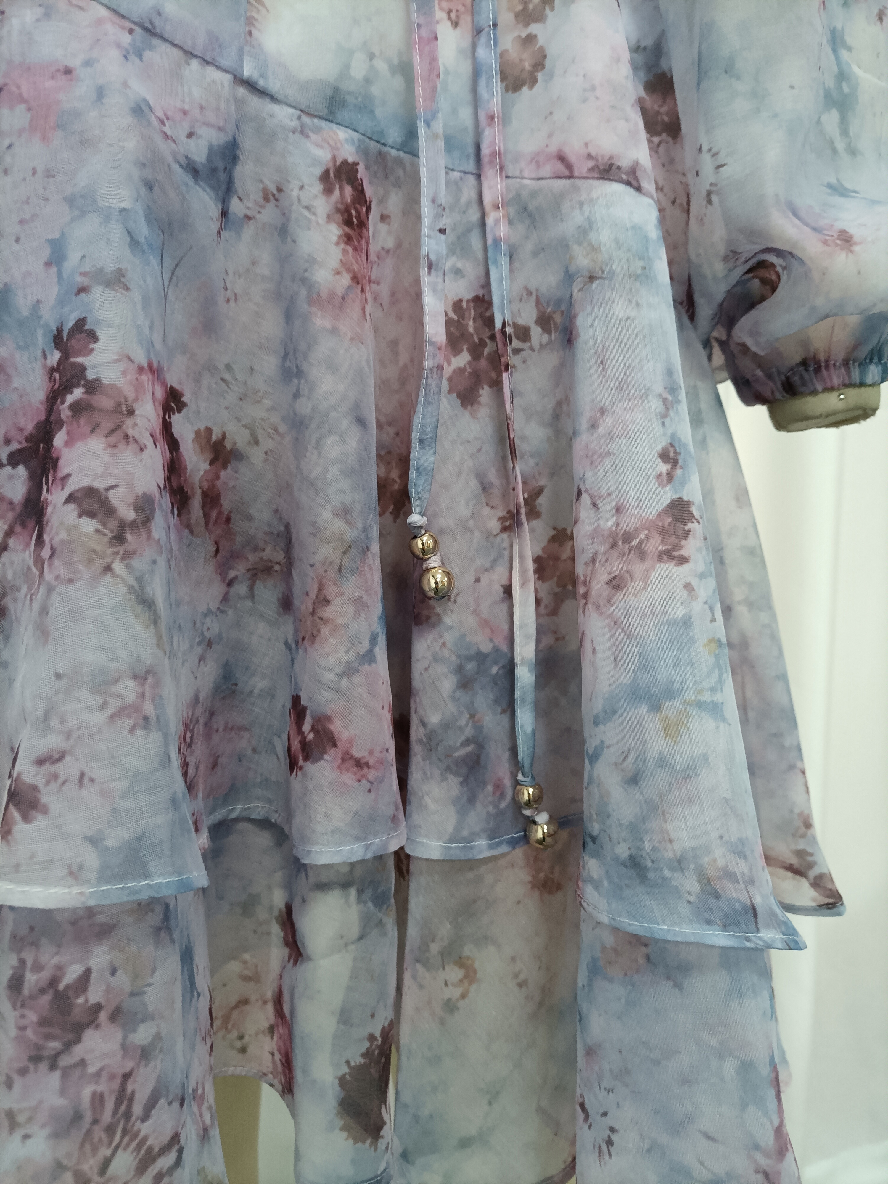 TWOTWINSTYLE Long Sleeve Round Neck Tunic Design Dress