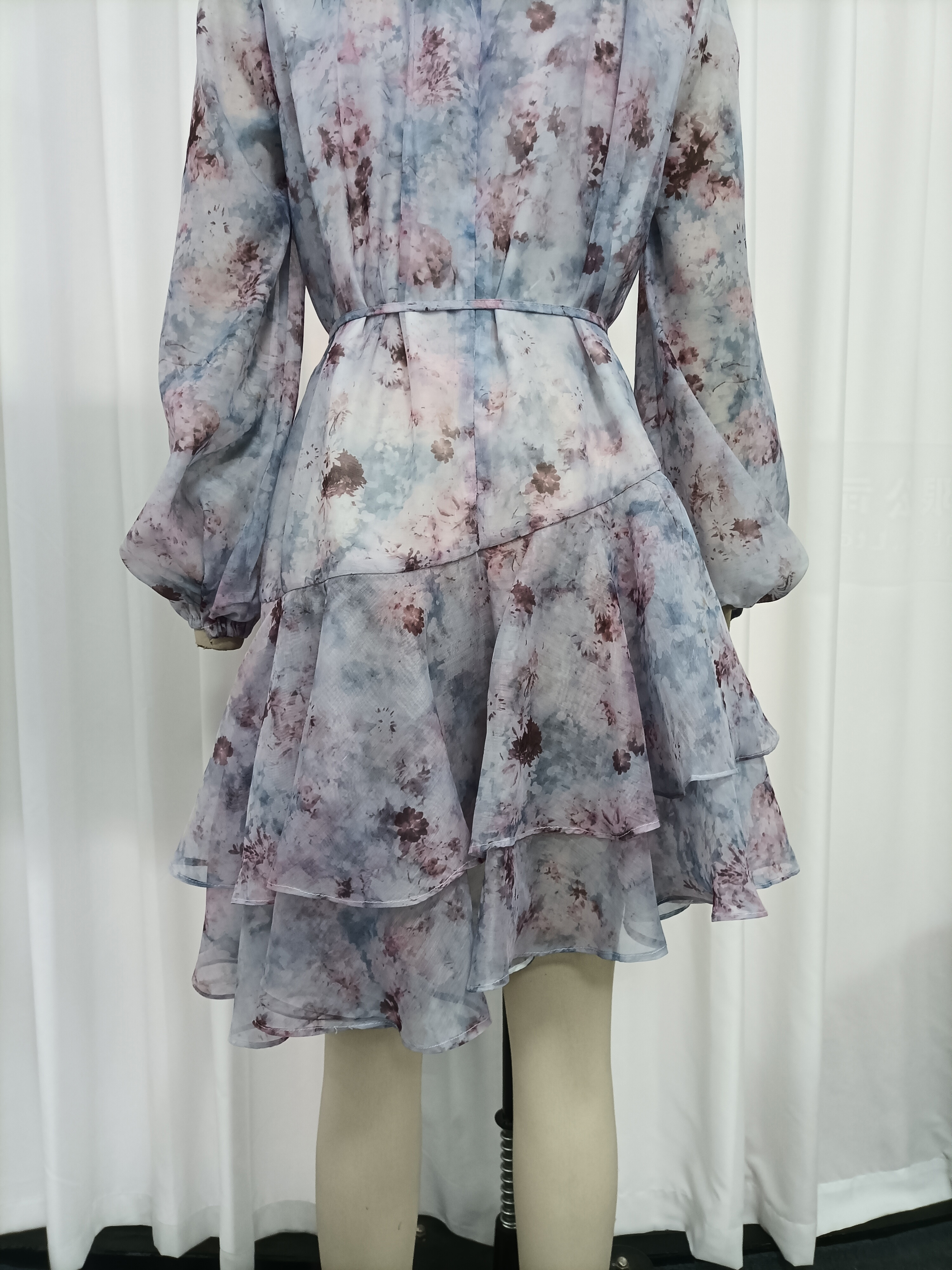 TWOTWINSTYLE Long Sleeve Round Neck Tunic Design Dress
