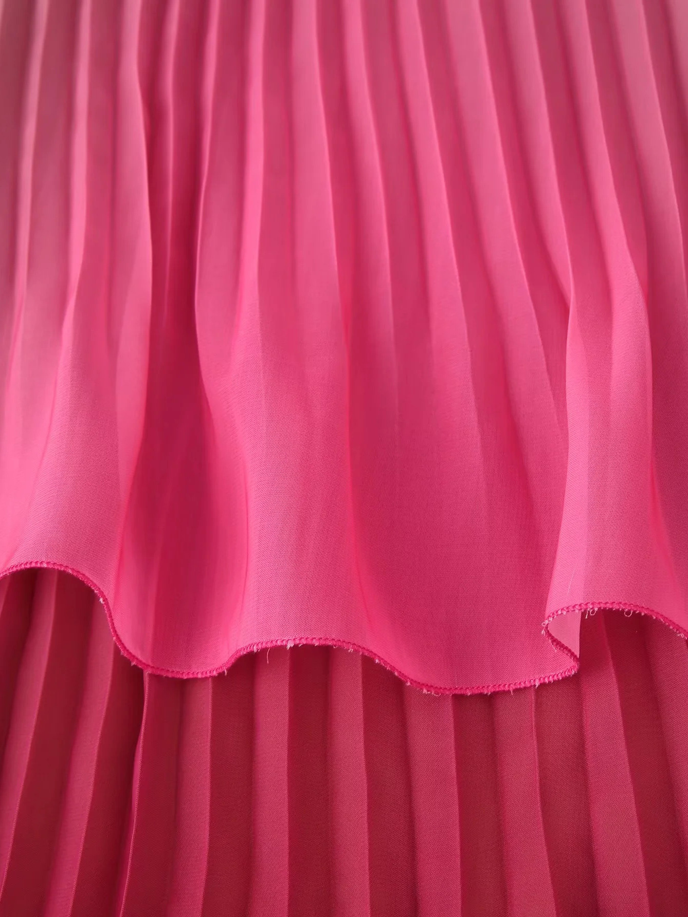 TWOTWINSTYLE Off Shoulder Pleated Ruffles Gradient Chic Dress