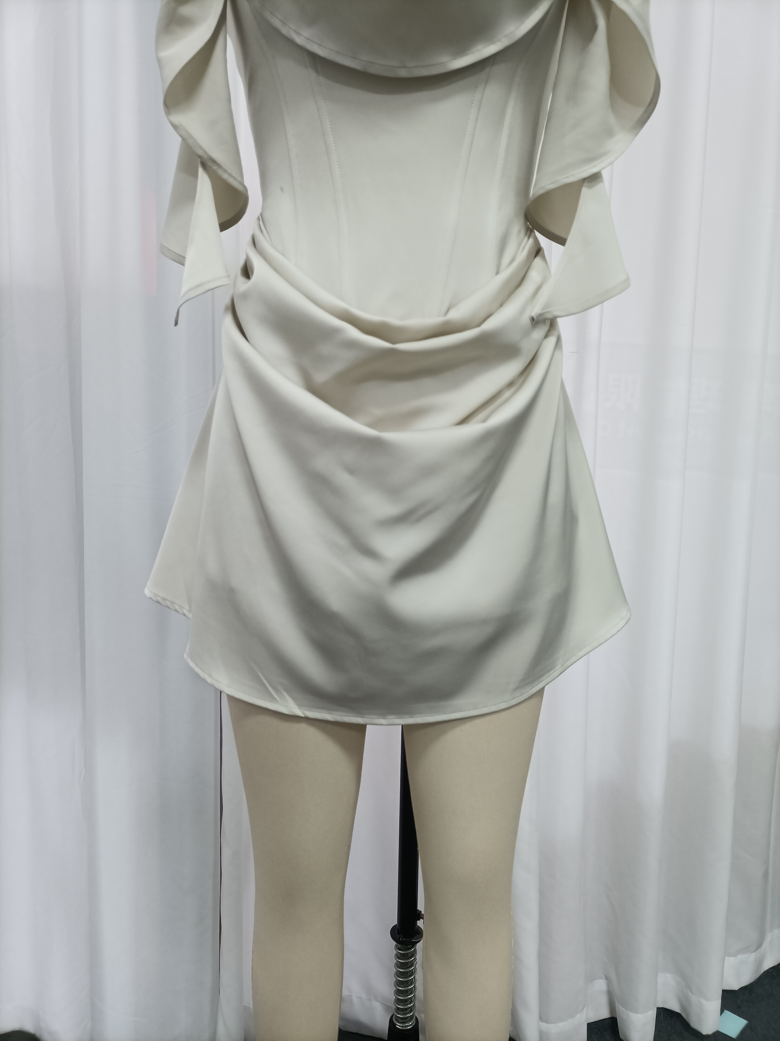 TWOTWINSTYLE Off Shoulder Tunic Spliced Metal Chic Dress