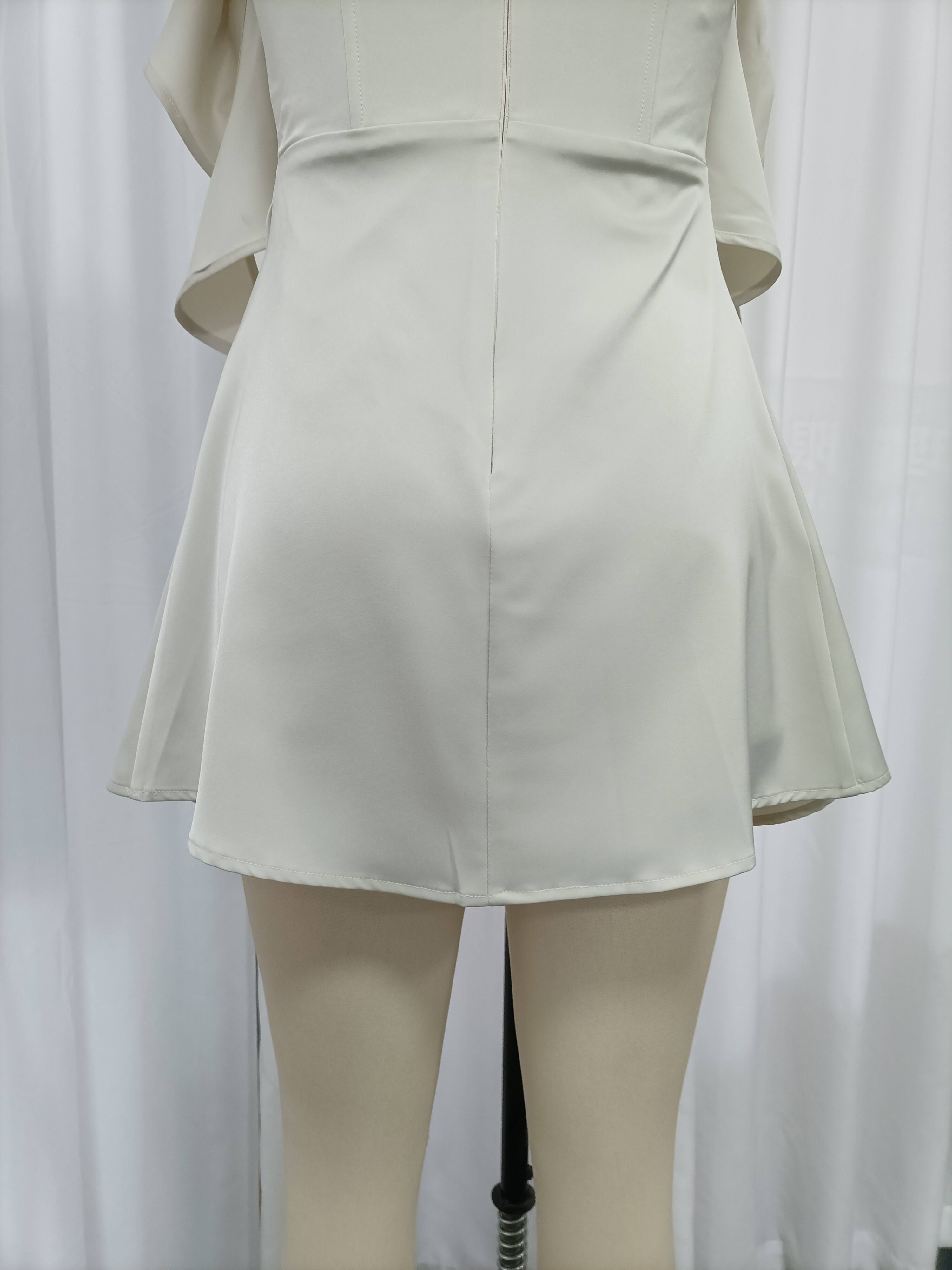 TWOTWINSTYLE Off Shoulder Tunic Spliced Metal Chic Dress
