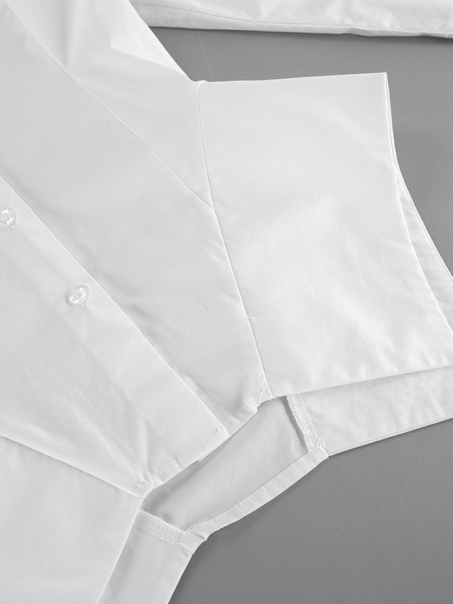 TWOTWINSTYLE Solid Lapel Long Sleeve Tunic Design Shirt