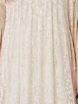 TWOTWINSTYLE Stand Collar Patchwork Diamond Lace Elegant Dress