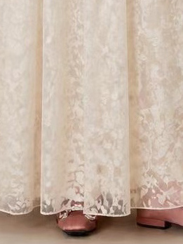 TWOTWINSTYLE Stand Collar Patchwork Diamond Lace Elegant Dress
