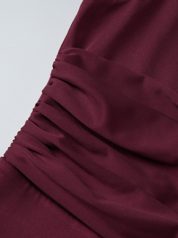 TWOTWINSTYLE Off One Shoulder Hollow Out Elegant Dress