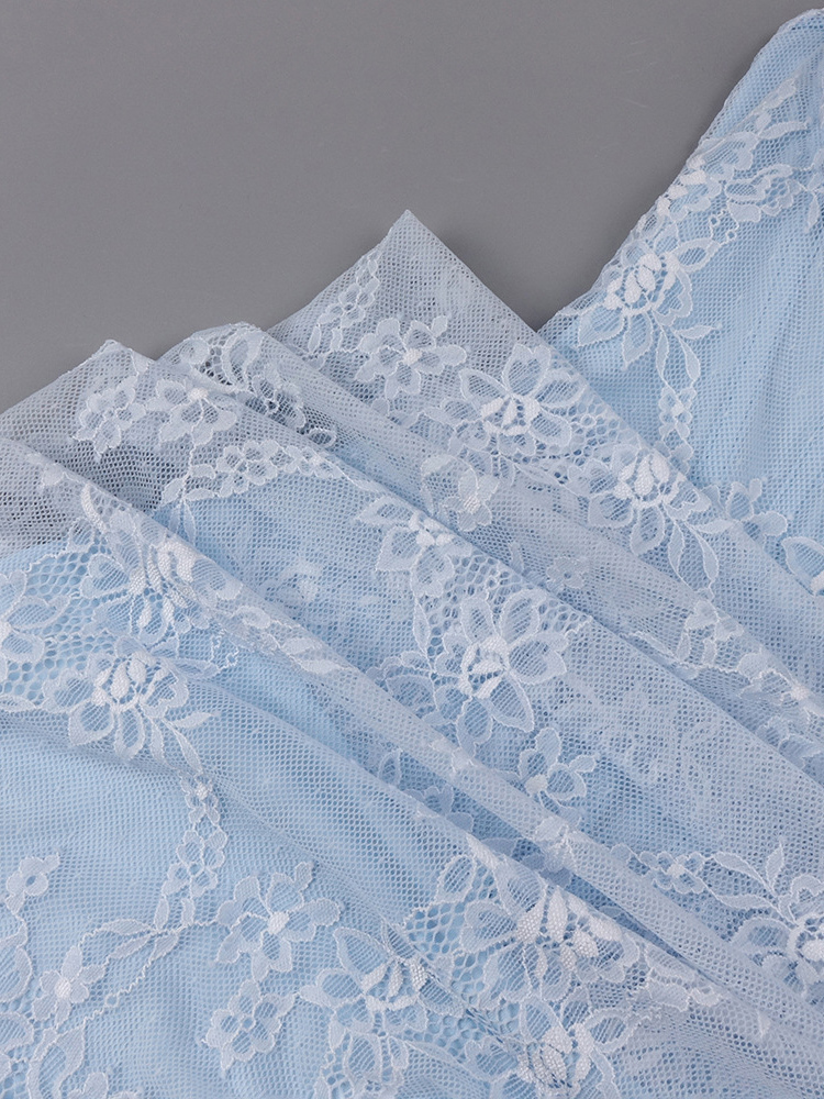 TWOTWINSTYLE Off One Shoulder Patchwork Lace Ruched Chic Dress