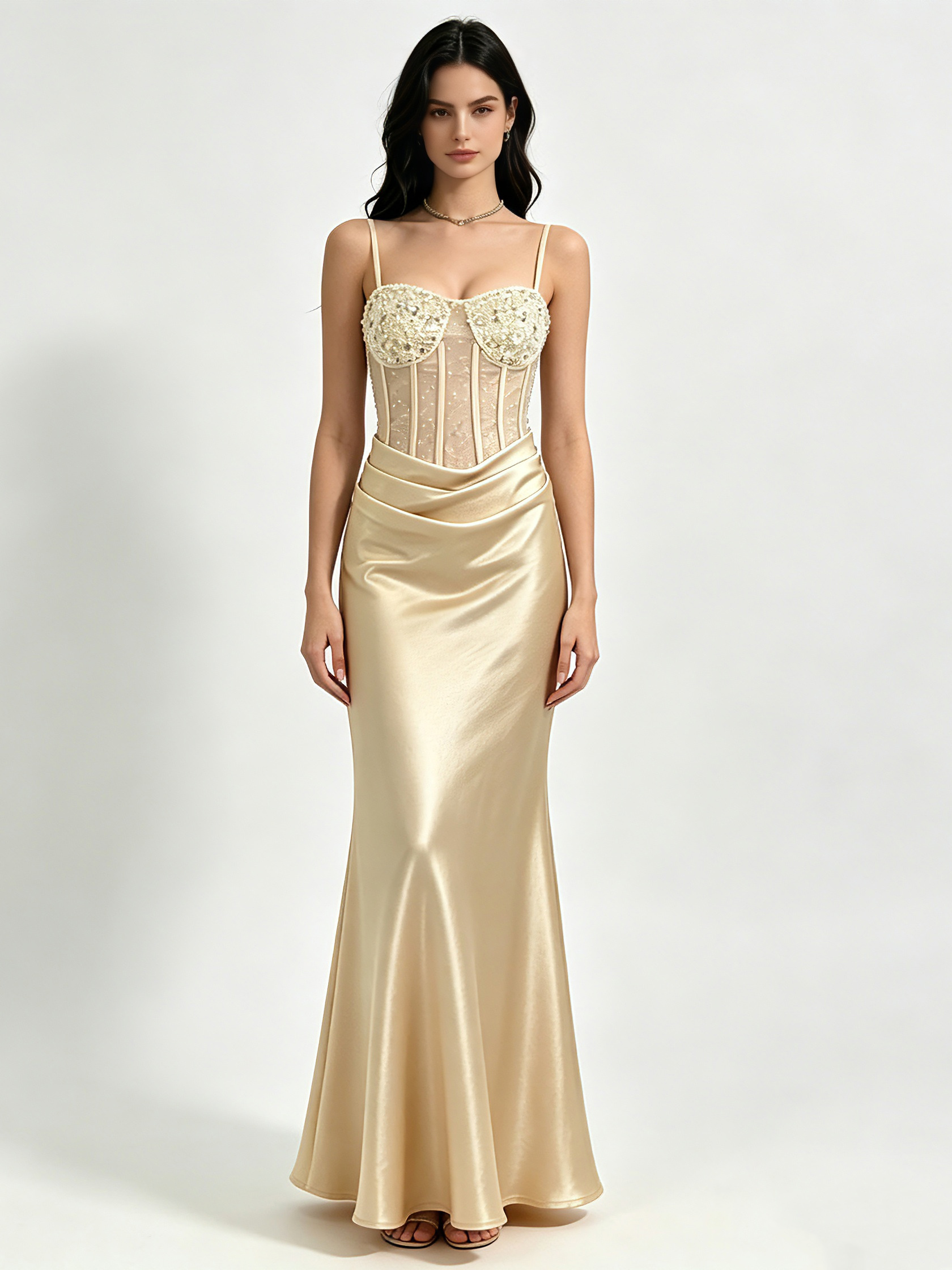 TWOTWINSTYLE Spliced Tunic Pleated Sexy Camisole Dress