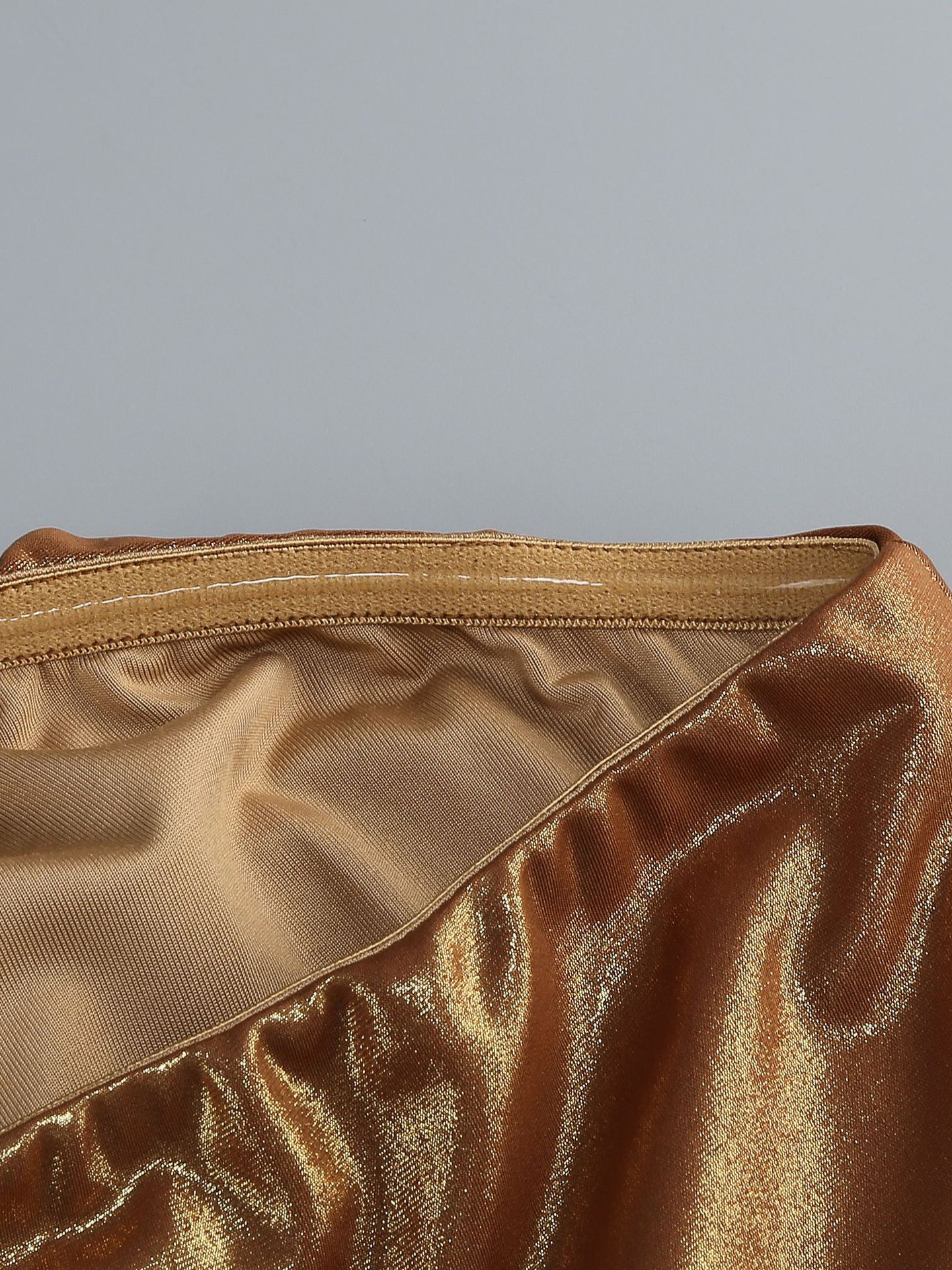 TWOTWINSTYLE Strapless Metallic Ruched Vintage Dress