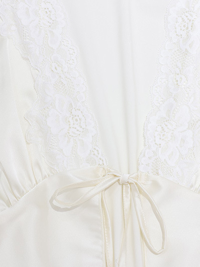 TWOTWINSTYLE V Neck Spliced Lace Top High Waist Skirt Elegant Set