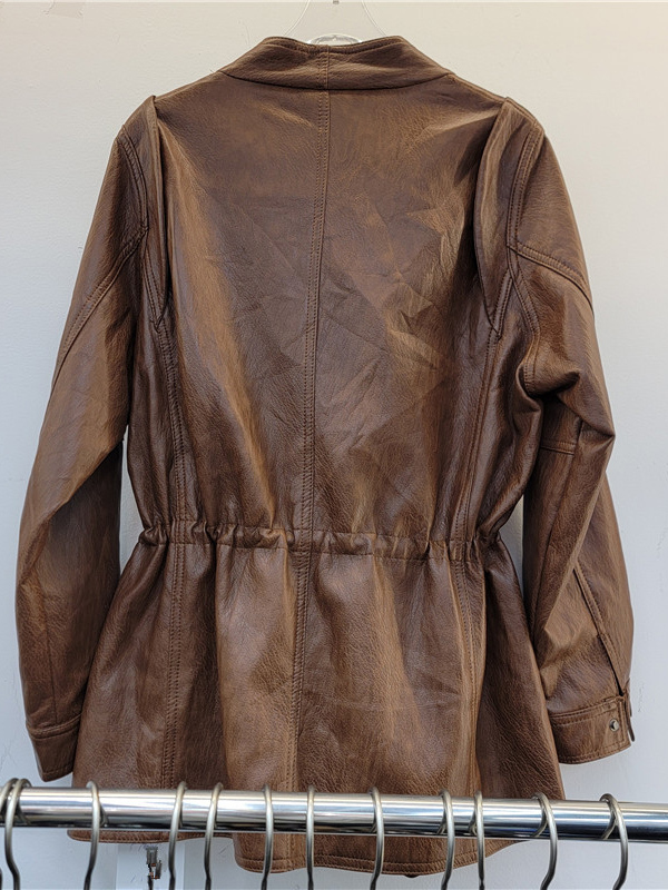 TWOTWINSTYLE Lapel Long Sleeve Tunic Patchwork Double Breasted Design Jacket