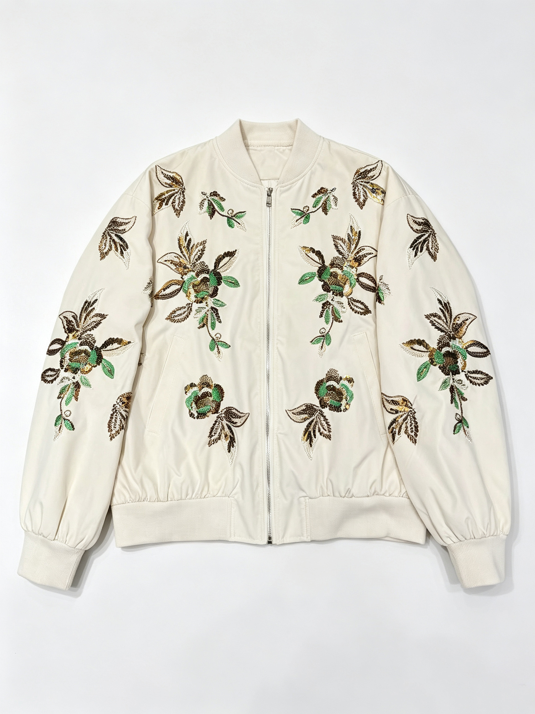 TWOTWINSTYLE Stand Collar Long Sleeve Spliced Embroidery Fashion Jacket