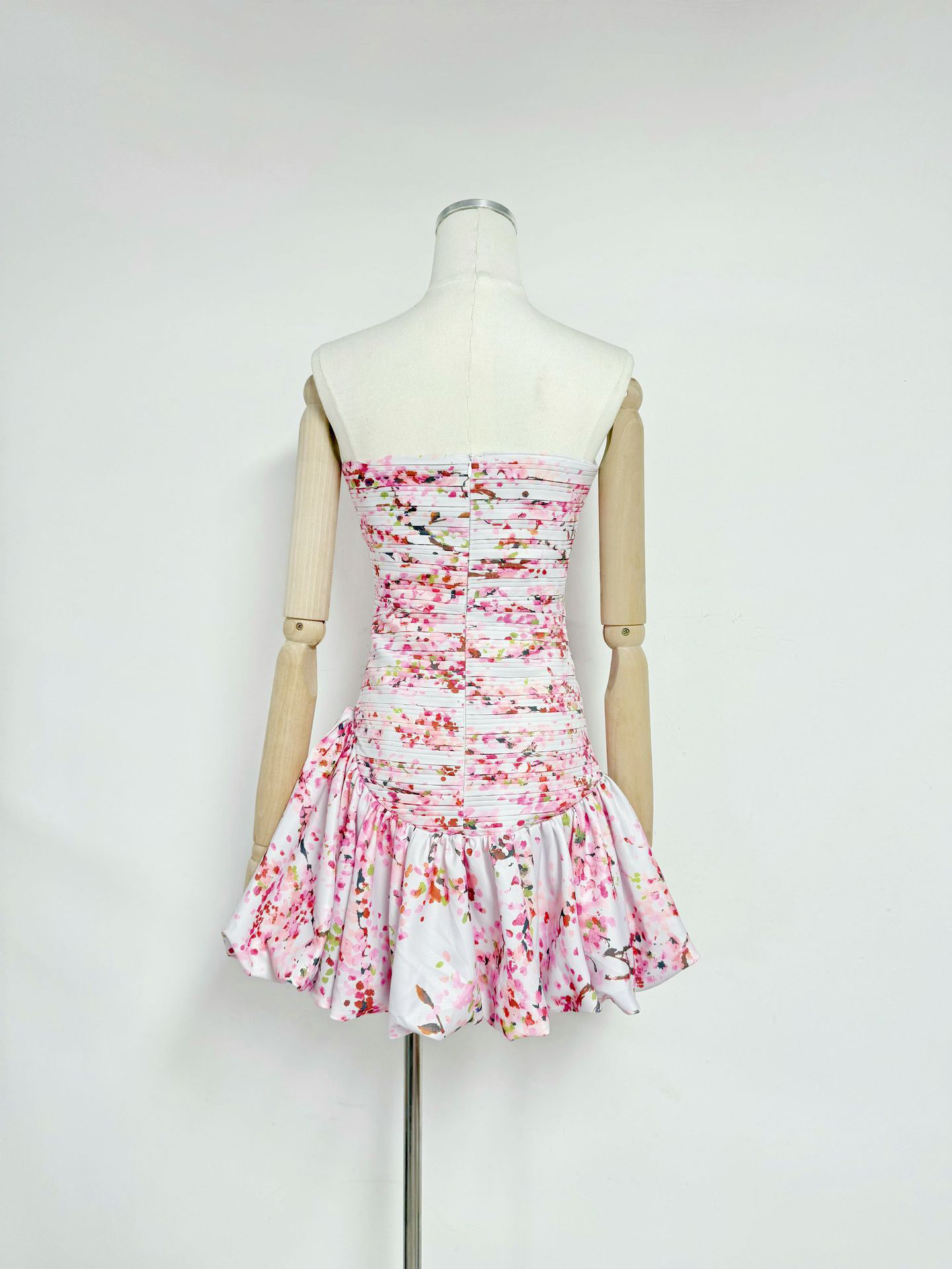 TWOTWINSTYLE Off Shoulder Spliced Print High Waist Chic Dress