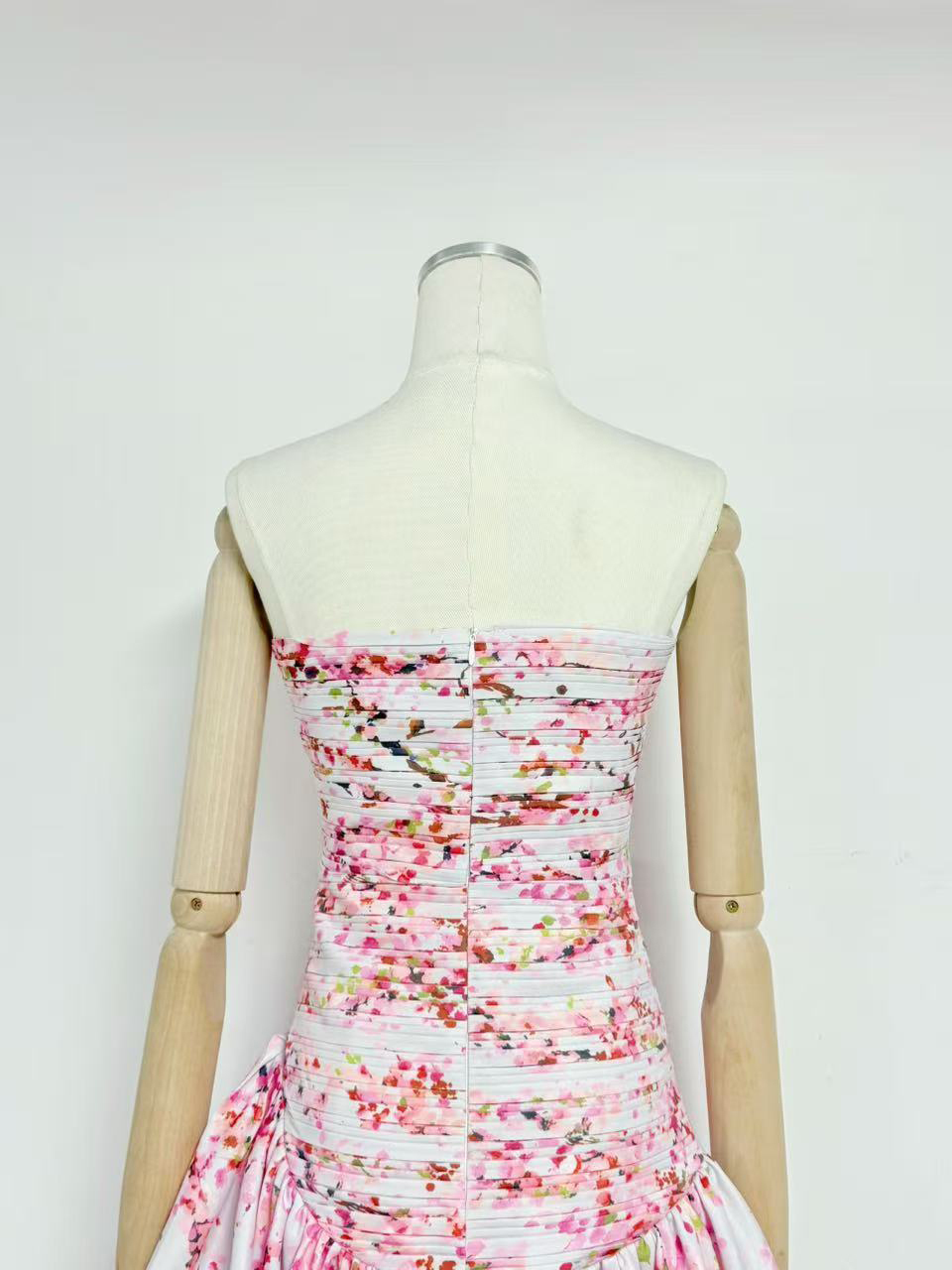 TWOTWINSTYLE Off Shoulder Spliced Print High Waist Chic Dress